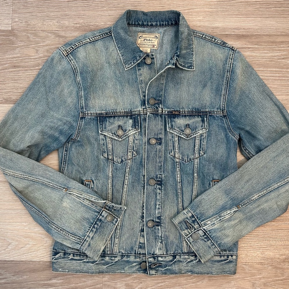 Polo Ralph Lauren Distressed Men’s Denim Trucker Jacket